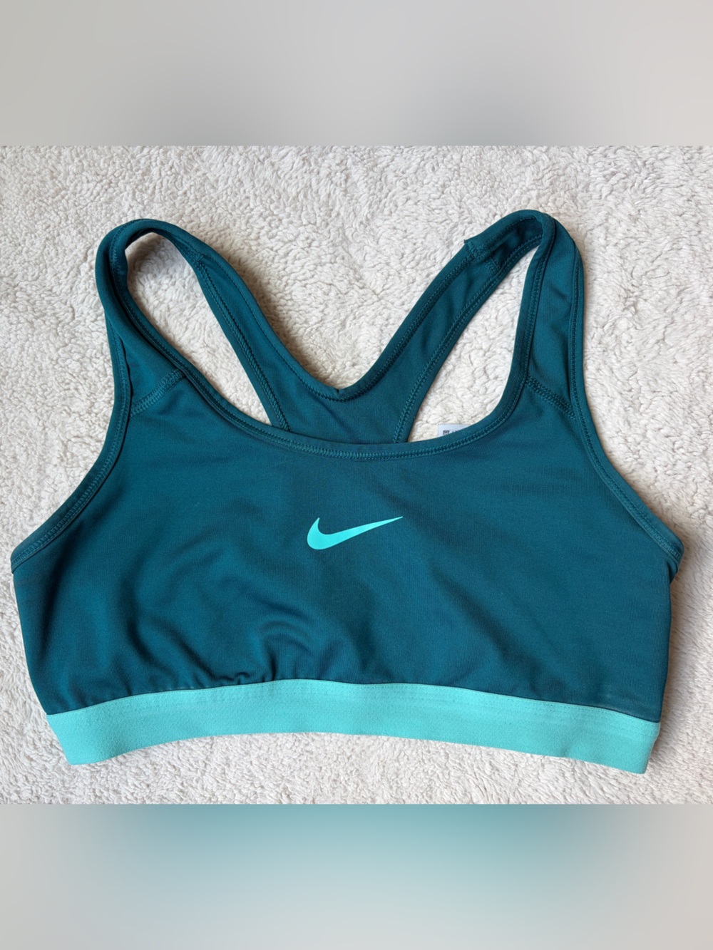 Nike Teal Racerback Sports Bra Women Size Medium